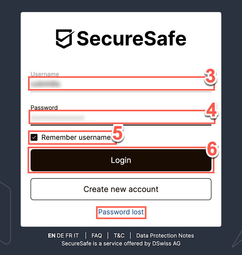 Log in to SecureSafe How to Access your Passwords and Files
